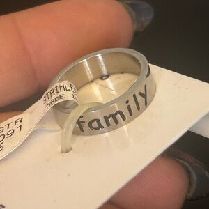 Silver 'Family' Ring